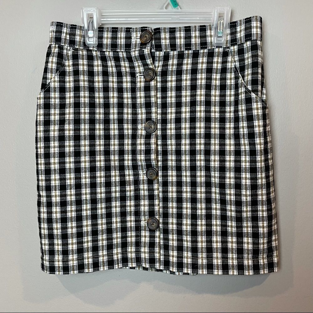 Hollister Preppy Plaid Stretch Mini Skirt Small
